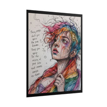 Load image into Gallery viewer, "Makes Sense To Them" Pride Art | Sketch Style Rainbow Hair Portrait Poster