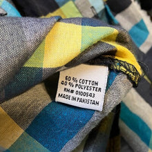 Load image into Gallery viewer, Evolution Shirt Mens 2XL Blue Plaid Academia Preppy Patch Think Outside the Box