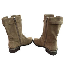 Load image into Gallery viewer, Vince Camuto Boots Womans 8M Taupe Leather Suede Zip Outdoors Preppy Academia