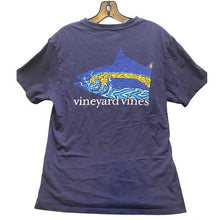 Load image into Gallery viewer, Vineyard Vines T-Shirt Mens Small Oversized Preppy Spellout Blue Tee Graphic
