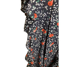 Load image into Gallery viewer, The Pyramid Collection Duster Womens Large Ruched Ruffle Bloomcore Open Frnt 53"