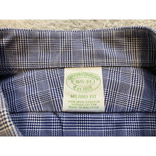 Load image into Gallery viewer, Brooks Brothers Shirt Men 16 1/2-33 Milano Fit Blue Plaid Button Down Academia