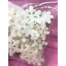 Load image into Gallery viewer, 3 Packs White Glitter Resin Snowflake Charms for Crafts and Decorations