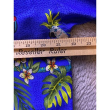 Load image into Gallery viewer, Vintage Hawaiian Shirt Mens Medium Blue AOP Parrot Wrap Around Costal Beachy