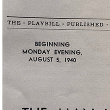 Load image into Gallery viewer, Vintage 1940 Playbill The Music Box Beer Cigarette Chevy Baseball Advertising