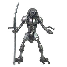 Load image into Gallery viewer, Predator Figurine Scrap Metal Art Industrial Steampunk Alien Warrior Statue