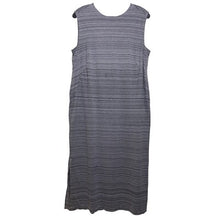 Load image into Gallery viewer, Duluth Trading Co Dress Womens Medium Sleeveless Comfy Side Slit Gray Stripe