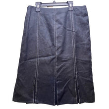 Load image into Gallery viewer, Vintage Richard Malcolm Skirt Womens Size 8 Linen Pencil Side Zipper Black NWT