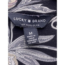 Load image into Gallery viewer, Lucky Brand Blouse Womens Medium Whimsigoth Floral Flowy Oversized Boho Bohemian