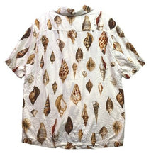 Load image into Gallery viewer, H&M Shirt Mens Medium AOP Seashell Viscose Beachy Coastal Festival Travel NWT