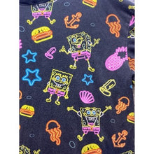 Load image into Gallery viewer, Nickelodeon Shirt Mens Extra Large Spongebob Neon Trippy Hip Hop Black AOP