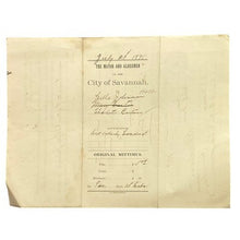 Load image into Gallery viewer, Antique 1895 Disorderly Conduct Judgement Court Paper Savanah GA Ephemera