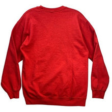 Load image into Gallery viewer, Out of Your League Sweatshirt Womens Medium Varsity AOP Spell Out Pull Over