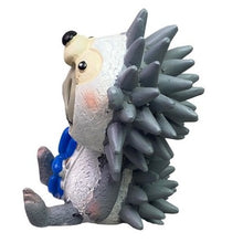 Load image into Gallery viewer, Furrybones Hedrick Hedgehog Skeleton Figurine with Blue Balloon Dog