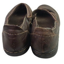 Load image into Gallery viewer, Clarks Shoes Womens 8M Brown Leather Slip On Strappy Loafers