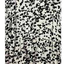 Load image into Gallery viewer, Flawless Dress Womens Large Oversized Flowy Ruffle AOP Preppy Academia Office