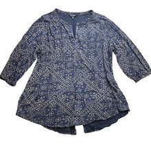 Load image into Gallery viewer, Lucky Brand Shirt Womens 1XL Bandana AOP Boho Flowy Festival Everyday Streetwear