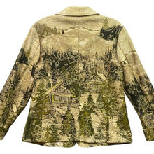 Load image into Gallery viewer, Christopher Banks Shacket Womens Small Petite Cabin AOP Full Zip Career Festival