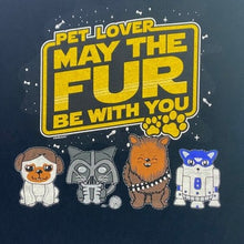 Load image into Gallery viewer, Star Wars Parody Shirt Womens Medium Pet Lover Funny Spell Out AOP Streetwear