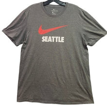Load image into Gallery viewer, Seattle Nike Shirt Mens Large Center Swoosh Spell Out Grunge Athletic Athleisure