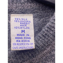 Load image into Gallery viewer, Tommy Hilfiger Sweater Mens Medium Gray Silk Angora Blend Preppy Academia