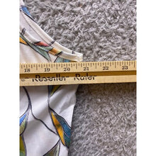 Load image into Gallery viewer, Wiholl Tank Womens Large Leaf Sleeveless V-Neck Rainbow Leaf Nature AOP NWT