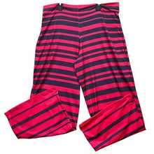 Load image into Gallery viewer, Lolly Wolly Doodle Pants Womens Extra Large Pink Navy Striped Wide Leg Lounge