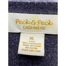Load image into Gallery viewer, Peck & Peck Sweater Womens Extra Large Cashmere Charcoal Gray Preppy Academia