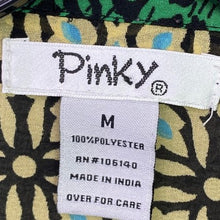 Load image into Gallery viewer, Pinky Blouse Womens Medium Sleeveless AOP Leopard Sheer Festival Career Office