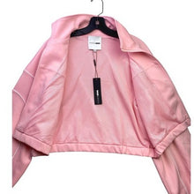 Load image into Gallery viewer, Fashion Nova Jacket Womens 1XL Pink Full Zip Piping Cropped Streetwear NWT