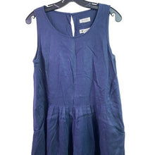 Load image into Gallery viewer, Malvin Dress Womens Large Linen Germany Sleeveless Teachercore Lagenlook