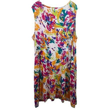 Load image into Gallery viewer, Cupio Dress Womens 2XL Sleeveless Tank Rainbow AOP Stretchy Festival Boho Flowy