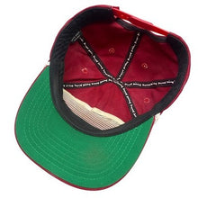 Load image into Gallery viewer, Tired Hat Red Adjustable Spell Out Skeleton Bones OSFA