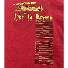 Load image into Gallery viewer, Aviation Shirt Mens Large Flying Airplane Spell Out Everyday Streetwear