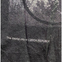 Load image into Gallery viewer, Prague Shirt Womens Small Czech Republic Black Spell Out Vacation Travel