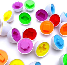 Load image into Gallery viewer, Educational Matching Shape And Color Eggs Game  (available for purchase in increments of 1)