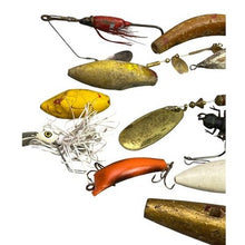 Load image into Gallery viewer, Vintage Fishing Lures Lot Antique Fishing Tackle Collection Antique Wooden