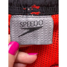 Load image into Gallery viewer, Speedo Shorts Mens Extra Large Swim Trunks Red Nylon Elastic Drawstring Lined