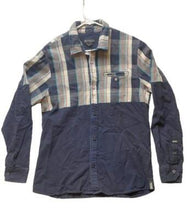 Load image into Gallery viewer, True Love False Idols Shirt Adult Large Navy Button Up Flannel Casual TLFI Mens