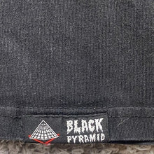 Load image into Gallery viewer, Black Pyramid Shirt Mens Large Geometric Hip Hop Skate Spellout Streetwear