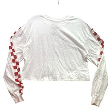 Load image into Gallery viewer, Disney Pizza Planet Womens Medium Toy Story Spell Out Checkerboard Cropped