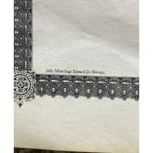 Load image into Gallery viewer, Antique 1880s Mining Stock Certificate Montana Unused Covered Wagons Ephemera