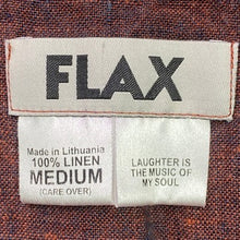 Load image into Gallery viewer, FLAX by Jeanne Engelhart Shirt Womens Medium Linen Lagenlook Boxy Mature Office
