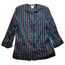 Load image into Gallery viewer, Vintage Justin B Jones Blazer Striped Mature Office Career Beachy Festival
