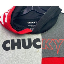 Load image into Gallery viewer, Chucky Hoodie Mens 3XL Colorblock AOP Grunge Streetwear Spell Out Horror