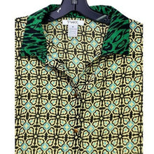 Load image into Gallery viewer, Pinky Blouse Womens Medium Sleeveless AOP Leopard Sheer Festival Career Office