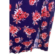 Load image into Gallery viewer, Pacific Vibes Dress Womens Extra Large Bloomcore Navy Red Maxi Smocked Sundress