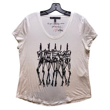 Load image into Gallery viewer, White House Black Market Shirt Women Medium Preppy Oversized Sketch Print Casual