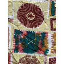 Load image into Gallery viewer, Vintage Two Twenty Shirt Womens Large Silk Patchwork Aztec Festival Career