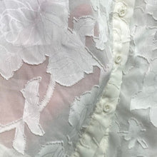 Load image into Gallery viewer, Pretty Little Thing Blouse Womens Small White Floral Burnout Sheer Fairycore